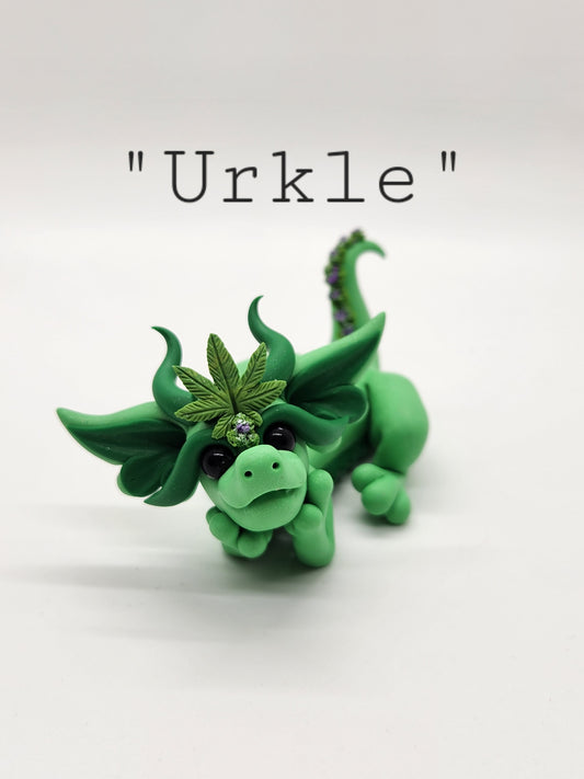 "Urkle" green 420 bud flower dragon baby scuplture