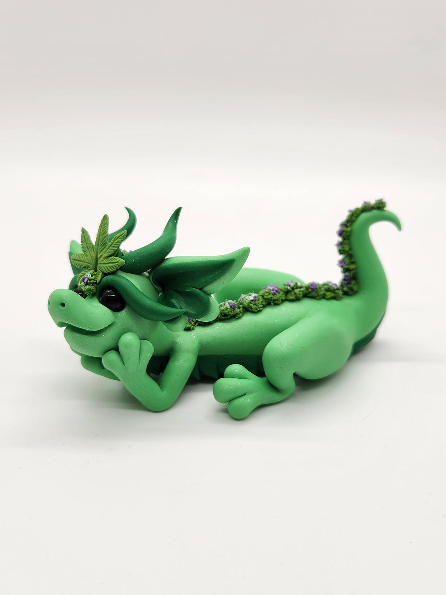 "Urkle" green 420 bud flower dragon baby scuplture