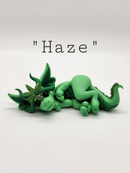 "Haze" green 420 bud flower dragon baby scuplture