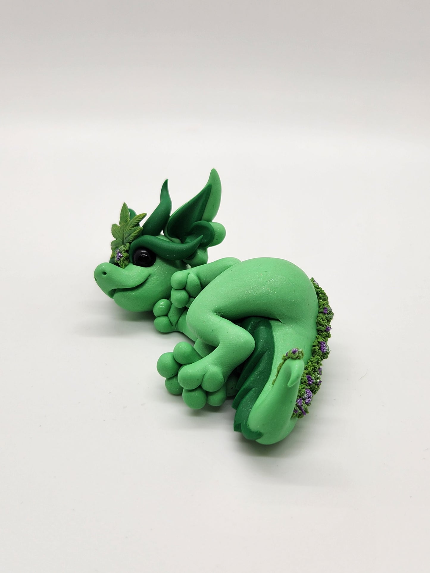 "Haze" green 420 bud flower dragon baby scuplture