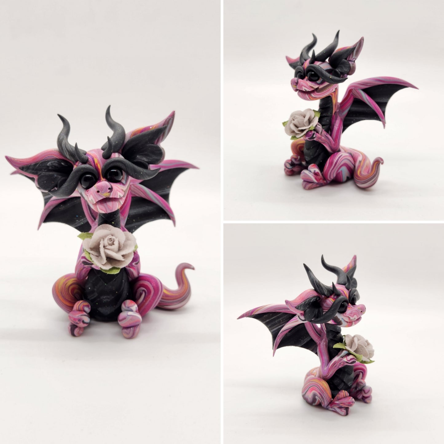 "Pua" blind bag scrap dragon rose sculpture