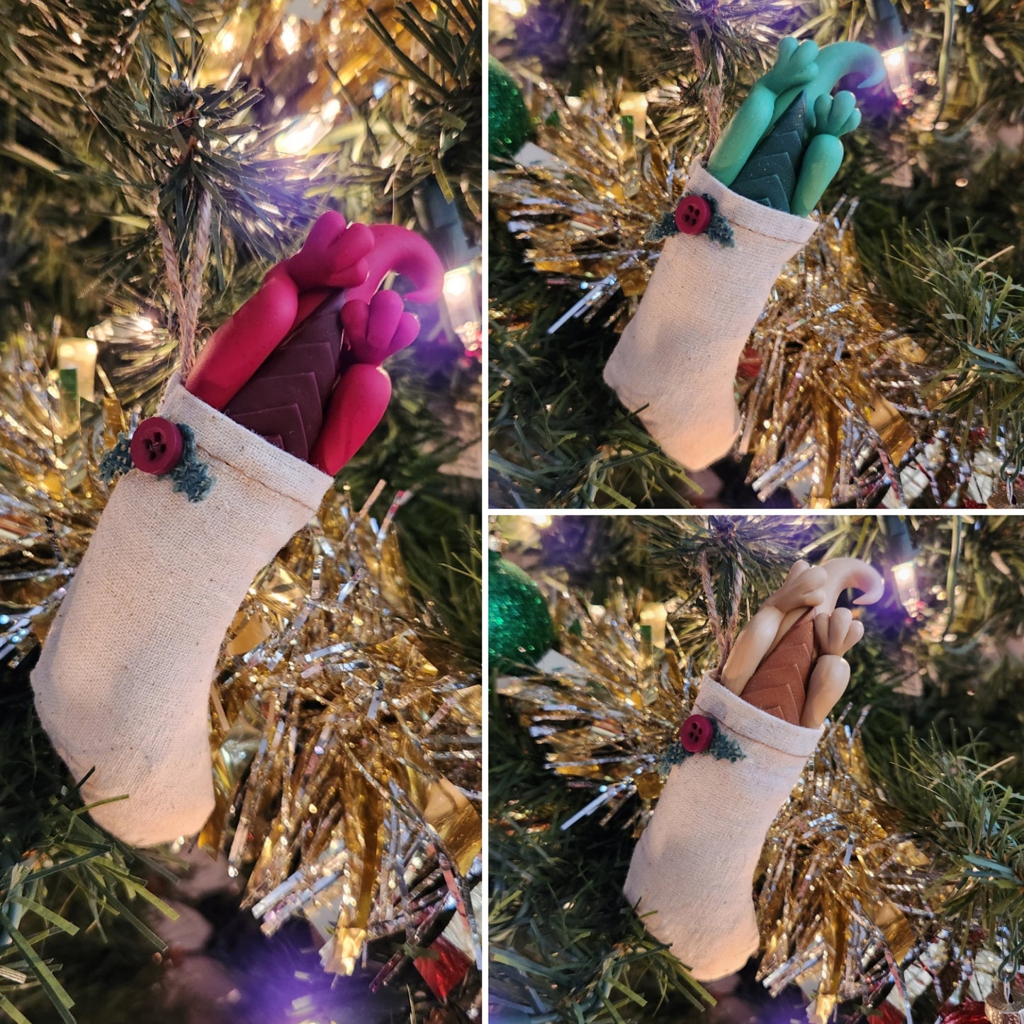 Stocking dragon christmas yule tree ornament